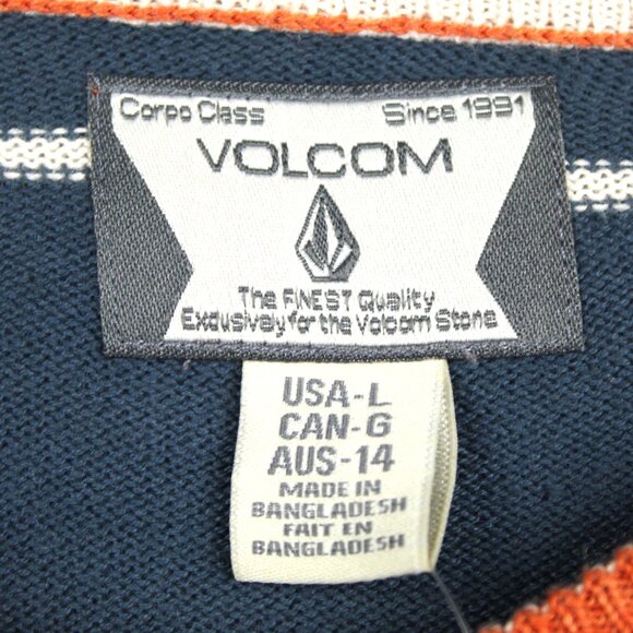 Volcom Vintage Collectable Long Sleeve “UNDERSTATED STRIPED" Sweater Size L NWT - Picture 3 of 5